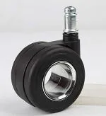 Finch Fox Black Hollow Nylon Pin Twin Plastic Caster Wheels