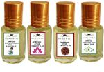Menjewell Fragrances Pack of 4Pc 5ml Floral & Natural Attar For Men & Women