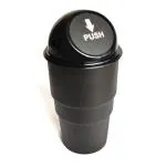 Involve Car Dustbin/Mini Car Trash Bin/Car Garbage Can/Car Storage Bucket Trash Bag/Dust Case Holder Bin/Compact Trash Bin(Black)