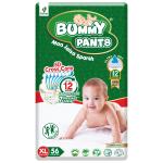 bummy pants Premium Cotton Fresh Baby Diaper Pants for Baby upto 12to17 kgs-XL (56 Pieces) - XL (56 Pieces)
