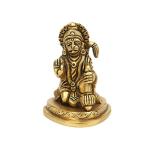 Rudra Centre Brass Idol of Hanuman in Sitting Pose