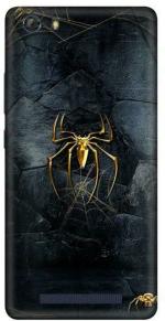 instyler Gionee Marathon M5 Lite Matte Vinyl Spider Printed Mobile Skin Sticker with Scratch Resistant Lamination