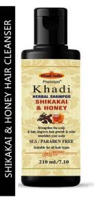 Premium Khadi Natural Shikakai & Honey Shampoo/Hair Cleanser Pack Of 1 (210 ML)