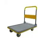 Bigapple Heavy Weight King, Foldable Metal Platform Trolley with 300 Kg Capacity (Yellow)