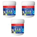 SAFEPAC Crack Seal Glue 300gm Transparent Waterproof Glue for Roof Leakage Crack Seal Agent Roof Water Leakage Solution Water Proof Glue Transparent Glue (Pack Of 3)