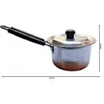 ElateGivers 2 Combo Fry Stick & Stainless Steel Vessel Milk Pot| Boiler with Cap (1750 ML)