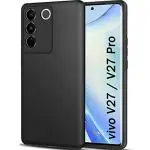 MULTRONICS Vivo V27 V27 Pro 5G Black Rubber Back Cover Case
