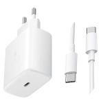 mPix New 45Watt PD Travel Adapter Charger Combo Compatible With Samsung Galaxy A52 5G, S22 Plus, Galaxy S22 Ultra, Note8, Note 9, Note 10, Note 10+, Note 20 5G, Note20 Ultra 5G, A20, A50, A02,A12, A32 5G, Tab S8,S8+,Tab S8,S8+ (White)