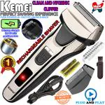 SDMS Men Rechargeable Shaver Dual Head Foil Razor Cordless Trimmer Bread Hair Clipper