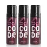Wild Stone CODE Iridium Body Perfume for Men, Pack of 3 (150ml each)|No Gas Deodorant|Long Lasting Body Spray