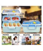 Lunch Boxes for Adults - Beautiful Animal Print Designs Tiffin Box Lunch Box for Kids Childrens Office Men School - Food-Safe Materials (Multicolor, 750 ML)
