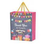 PPJ -THANK YOU BIRTHDAY PARTY (10 Pcs.) PAPER CARRY BAG, 10 Inch X 8 Inch X 4 Inch RETURN GIFT/HAPPY BIRTHDAY/RETURN GIFTS/GIFTS/GIFT BAGS/GIFT COVERS(Pack of 10)