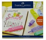 Faber-Castell pastel highlighter Textliner -Set of 5, Multicolor