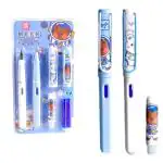 SAMVARDHAN Erasable Fountain Pen Replacable Ink Set Blue Ink EF 0.38mm Cute School Pens Office Supplies Stationery for Writing (Blue)