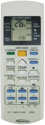 royalcool Ac Remote No. 29B For Panasonic Inverter Ac