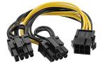 AdzMozi -6 Pin to Dual PCIe 8 Pin 6 2 Graphics Card PCI Express Power Adapter GPU VGA Y Splitter Extension Cable Mining Video Card Power Cable