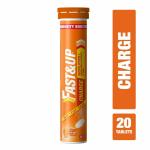 Fast&Up Charge Vitamin C With Zinc Effervescent Tablets (1000Mg) With Amla-Orange Flavour (2 x 20 Tablets)