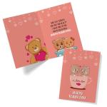 Festiko Valentine's Week Teddy Day Greeting Cards, Valentine's Greeting Cards, Love Romantic Cards