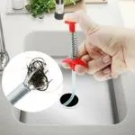 FRESTYQUE Sink Cleaning Pipe Drain Cleaner Hair Catcher Wire for Kitchen Drainer Spring Stick Strainer Cleaning Tool (1 Pcs) - 90 cm