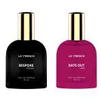 LA' FRENCH Bespoke & Date Out Perfume Combo For Men & Women -30ml + 30ml | Premium Luxury Long Lasting Fragrance Spray | Eau De Parfum | Ideal For Men & Women | Perfume For Men & Women | Pack Of 2