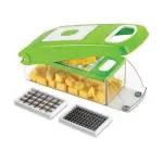 DeoDap Plastic Multipurpose Kitchen Tool Slicer, Grater, Dicer, and Chopper | ( pack of 1, Green)