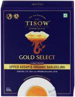TISOW Gold Select 500gm | Blend of Upper Assam & Organic Darjeeling | Single Estate Teas | Strong and Kadak Chai | 250 Cups
