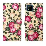 HANIRY FLIP COVER FOR REALME C20 flip cover | RMX3063 flip cover | Cream Rose
