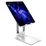 Gripp White Trivot Universal Multi-Angle Adjustable Table Top Mobile, Tablet Holder Stand For Ipad