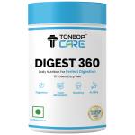 ToneOp Care Digest 360 Tablets / 12 Enzymes / Digestion, Food Absorption, Bloating And Acidity / 60 Tablets