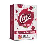 Care Hibiscus & Red Melon Sugar free Green Tea 30 sachets (Pack of 3 X10 Sachets each) | Immunity booster | Caffeine Free Tea to Lower Blood Sugar | Used as Hot & Iced Tea