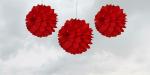 My Party Suppliers Red Tissue Paper Flower Decoration (pack of 2)