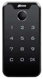 Ozone Black ABS Plastic Smart Furniture Lock with PIN Code and Fingerprint Access Automatic Locking System