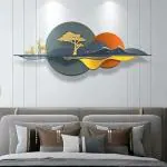 Larko India Beautiful 3D Metal Wall Art Abstract Figures Wall Sculpture for Home Decor, Living room & Bedroom (Multicolour)