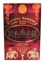 Herbal Treasures Mysore Sandal Herbal Incense Sticks. Qty 1 Box - 12 small boxes (each small box contains 16 sticks) | Agarbatti for Pooja, Air Purifier & Meditation | Puja Room Items for Aromatic Environment at Home