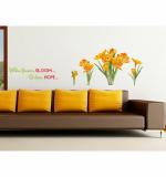 WOLPEP Multicolor Vinyl Flowers with Quotes Wall Sticker
