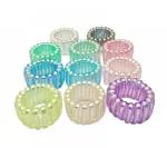 Radhya Accessories Multicolor Spring Hairties for Women Holographic spring Bracelet (Pack of 2) anti hair breakage hair Rubberband for girls