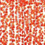 PRIMOH Orange Maple Grape Leaf Ivy Vine Hanging For Home Office Decor. Artificial Plant Set of 3(7.5ft each)