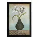 Masstone Multicolour Framed Digital Reprint Flower Pot Matt Painting 20 inch x 14 inch