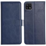 Genron Samsung A22 5G Flip Cover Case | 360 Protection | Inbuilt Stand & Pockets | Wallet Style Leather Flip Back Cover Case for Samsung Galaxy A22 5G (Blue)