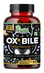 Humming Herbs Ox Bile Extract 1100mg - Digestive Aid for Bloating Relief, Enhanced Fat Absorption, and Gallbladder Support - With Probiotics, Turmeric, Inulin