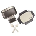 Youp Stainless Steel Kids BPA FreeLunch Box| Tiffin & Meal Holder with Spoon (Grey)