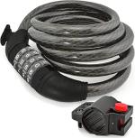 Sport Bike Lock Cable, Bicycle Master Cable Lock with 4-Digit Combination Lightweight Bike Chain Lock 6-Feet
