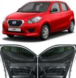 Able Dotnet Car Magnetic Sun Shade Curtains 4 Door with Zipper for Datsun-GO Set of 4 Pcs
