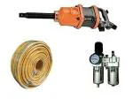 Elephant 1 inch Light Weight Impact Wrench, 25 mtr PU Pipe & FRL with Hex Head Combo Pack