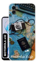 Snazzy Multicolor Silicon Shock Proof Back Cover for MOTOROLA e32