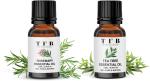 THE FARDA BEAUTY Combo Pack of Tea Tree and Rosemary Essential Oils- 100% Pure & Organic (30 ml)