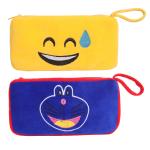 Kiddiewink Cute Soft Plush Cartoon Character Pouches/Birthday Return Gift/School Supply Pouch case with Smooth Zipper Pack of 2