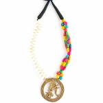 Shilpogram Brass Multicolor Dokra Jewellery Ganesh Dhokra Necklace For Women