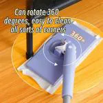 Kirtanworld No-wash Mop, Uses Disposable Face Towel, Eco-friendly and Economica, Hands-free Replacement, Dry and Wet Multi Surface Floor Cleaner, Bathroom Cleaning (pack of 1)