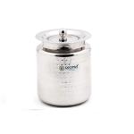 COCONUT Durable Silver Stainless Steel Ghee Pot - 650 ml